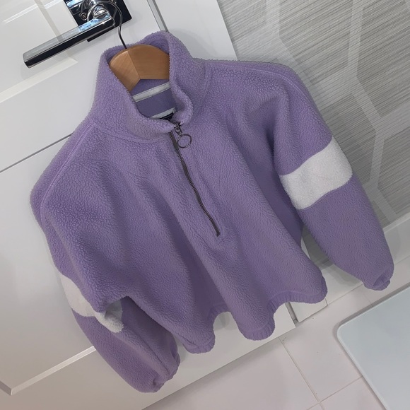 Abercrombie small lavender half-zip sweater - Picture 5 of 6